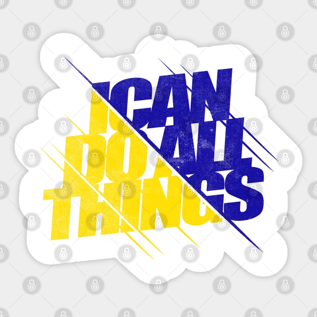 Philippians 4:13 - I can do all things Sticker by Dailygrind